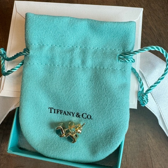 Tiffany Blue topaz 18k Sugar Stack Earrings